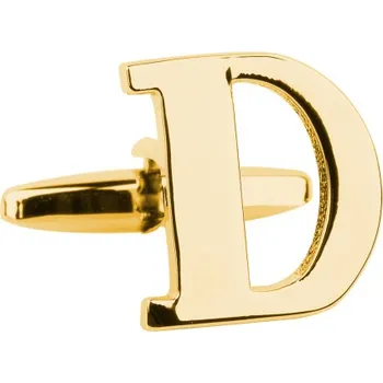 Manžetový knoflíček Bubibubi Manžetový knoflíček zlaté písmeno D