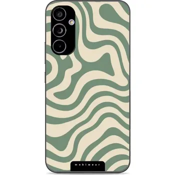 Pouzdro na mobilní telefon Lesklý kryt Mobiwear Glossy - Samsung Galaxy A34 5G - GA57G Zelené a béžové zkrouceniny (Prémiové lesklé pouzdro, obal, kryt Mobiwear Glossy na mobil Samsung Galaxy A34 5G - GA57G Zelené a béžové zkrouceniny, materiál Plast + TPU silikon - krytí po všech)