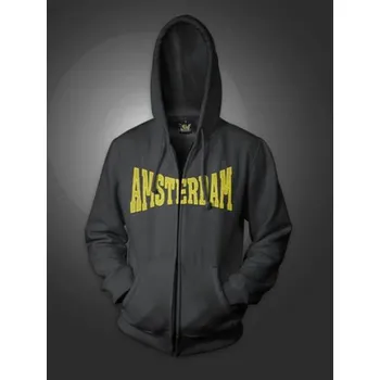 Pánská mikina Mikina White Rhino s kapucí se zipem - černá XL