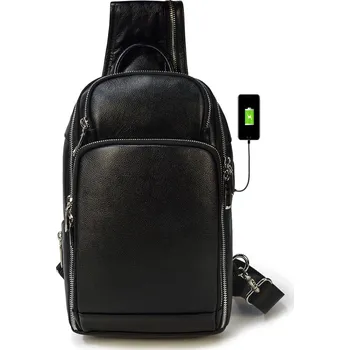 Pánská kožená hrudní taška NW687 Barva (Varianta): 2 černá