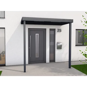 Stříška nad vchodové dveře Gutta Guttavordach BS PLUS se sloupky odtok P vchodová stříška 201 - 250 x 90 cm RAL 7016 - antracit