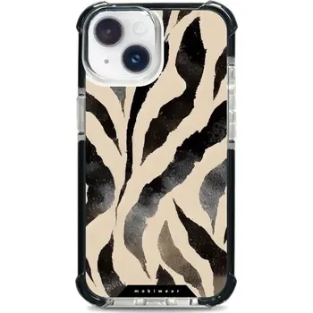 Pouzdro na mobilní telefon Odolný obal Mobiwear MagSafe Elite Bumper - Apple iPhone 14 - DA53D Zebří (Odolný kryt, pouzdro, obal Mobiwear Elite Bumper na mobil Apple iPhone 14 - DA53D Zebří, materiál Plast + TPU silikon + kov - zesílená ochrana telefonu, podpora MagSafe, krytí)