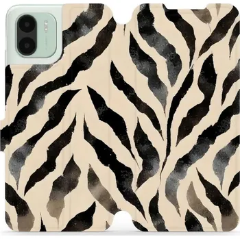 Pouzdro na mobilní telefon Flipové pouzdro Mobiwear - Xiaomi Redmi A2 - VA53S Zebří (Knížkové flip pouzdro, obal, kryt na mobil Xiaomi Redmi A2 - VA53S Zebří, materiál Umělá kůže + TPU - ochrana 360°, stojánek, silikonová vanička, magnetické zavírání)