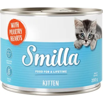 Krmivo pro kočku 6x200g Smilla Kitten - drůbeží srdíčka