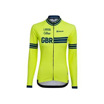 cyklistický dres KALAS GBCT Z2 | Cyklistický dres dlouhý rukáv ELITE | fluo | DÁMSKÝ | Velikost: 1