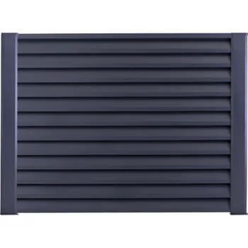 Ocelový plotový panel s lamelami Z antracit, 1493 x 2000 mm