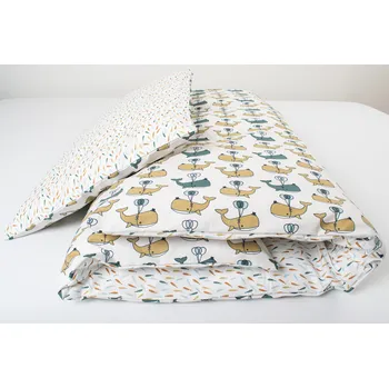 Povlečení Dětské povlečení bavlna rybky/velryby s balónky - 100x135 + 40x60 cm