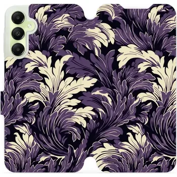 Pouzdro na mobilní telefon Flipové pouzdro Mobiwear - Samsung Galaxy A05s - VA46S Fialové rostliny (Knížkové flip pouzdro, obal, kryt na mobil Samsung Galaxy A05s - VA46S Fialové rostliny, materiál Umělá kůže + TPU - ochrana 360°, stojánek, silikonová vanička, magnetické zavírání)