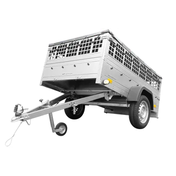 Přívěs Garden Trailer 201 KIPP s síťovanými bočnicemi, rámem H-0 a šedou plachtou