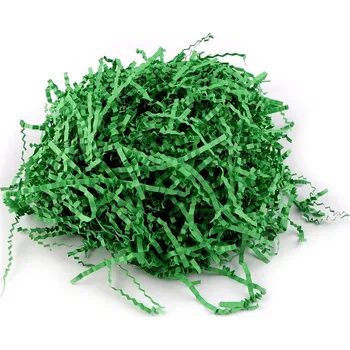 umělá květina Dekorační papírová tráva 30 g zvlněná - 3 zelená