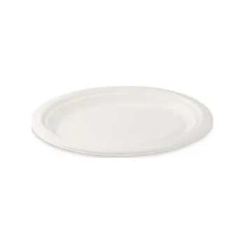 Jednorázové nádobí Talíř oválný BIO cukrová třtina (50 ks)