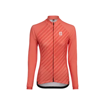 cyklistický dres KALAS MOTION Z4 | Cyklistický dres dlouhý rukáv | Salmon Pink | DÁMSKÝ | Velikost: 5
