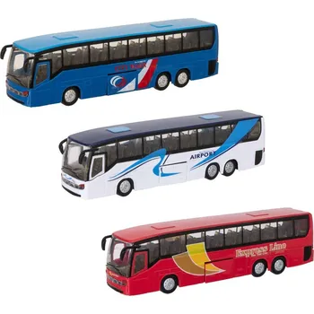 autíčko Halsall Teamsterz cestovní autobus 18 cm - City Tour modrý