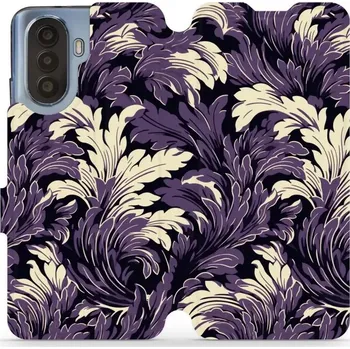 Pouzdro na mobilní telefon Flipové pouzdro Mobiwear - Huawei Nova Y70 - VA46S Fialové rostliny (Knížkové flip pouzdro, obal, kryt na mobil Huawei Nova Y70 - VA46S Fialové rostliny, materiál Umělá kůže + TPU - ochrana 360°, stojánek, silikonová vanička, magnetické zavírání)