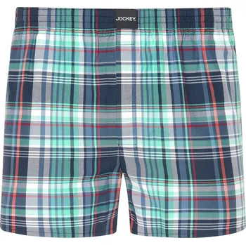 Trenýrky Pánské trenýrky 315300H B90 tyrkysové káro - Jockey M