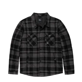 Dámská casual bunda Vintage Industries Flanelová košilová bunda Square+, šedá kostkovaná