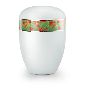 Smuteční dekorace Ekologická urna Fleur Blanche II - Mák
