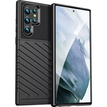 Pouzdro na mobilní telefon Odolnější gumové pouzdro Armored Thunder na mobil Samsung Galaxy S23 Ultra Černé (Odolný kryt či obal Armored Thunder na mobil Samsung Galaxy S23 Ultra v černé barvě)