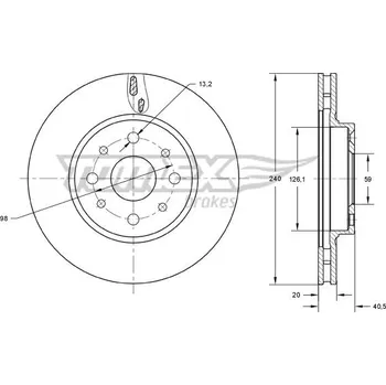 Brzdový kotouč Brzdový kotouč TOMEX Brakes TX 73-73