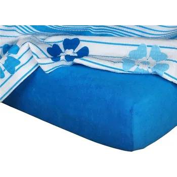 Prostěradlo Froté prostěradlo modř královská - 90x200/20 cm jednolůžko