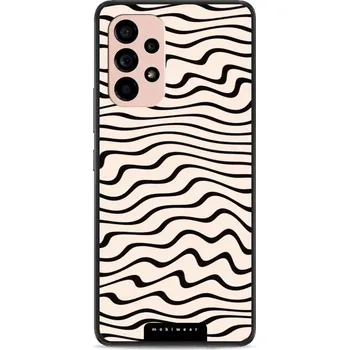 Pouzdro na mobilní telefon Lesklý kryt Mobiwear Glossy - Samsung Galaxy A53 5G - GA62G Vlnky na béžové (Prémiové lesklé pouzdro, obal, kryt Mobiwear Glossy na mobil Samsung Galaxy A53 5G - GA62G Vlnky na béžové, materiál Plast + TPU silikon - krytí po všech stranách, neošoupatelný)