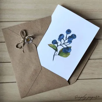 Simplypaper Přání s obálkou Borůvky