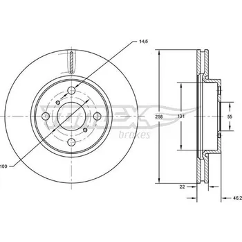 Brzdový kotouč Brzdový kotouč TOMEX Brakes TX 71-70