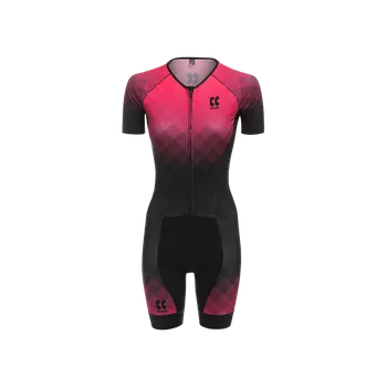cyklistický dres KALAS TRI PERFORM Z1 | Kombinéza krátký rukáv | růžová | DÁMSKÁ | Velikost: 2