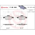 Sada brzdových destiček, kotoučová brzda BREMBO P 68 048