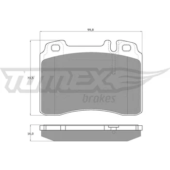 Brzdová destička Sada brzdových destiček, kotoučová brzda TOMEX Brakes TX 12-711