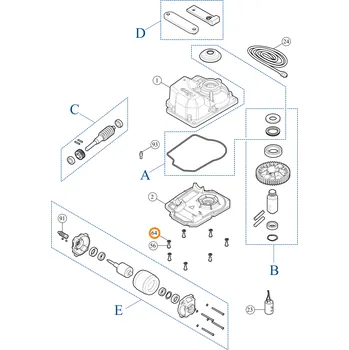 Pohon brány Nice R08B.5120 podložka