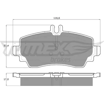 Brzdová destička Sada brzdových destiček, kotoučová brzda TOMEX Brakes TX 12-75