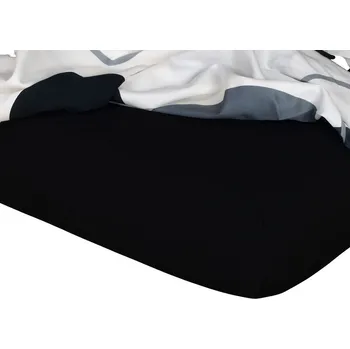 Prostěradlo Jersey prostěradlo černá - 60x120/10 cm postýlka