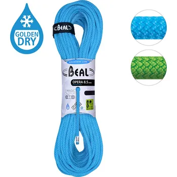 Sport Horolezecké lano BEAL Opera Unicore 8,5 mm Golden Dry Barva: blue, Délka: 70 m, Kód produktu: BC085O.70GD.B