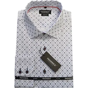 Pánská košile Pánská košile s dlouhým rukávem - střih SLIM - vzor F778 - 48