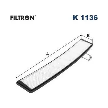 Klimatizace automobilu Filtr, vzduch v interiéru FILTRON K 1136