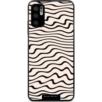 Pouzdro na mobilní telefon Lesklý kryt Mobiwear Glossy - Xiaomi Redmi Note 10 5G - GA62G Vlnky na béžové (Prémiové lesklé pouzdro, obal, kryt Mobiwear Glossy na mobil Xiaomi Redmi Note 10 5G - GA62G Vlnky na béžové, materiál Plast + TPU silikon - krytí po všech stranách,)