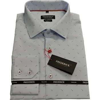 Pánská košile Pánská košile s dlouhým rukávem - střih SLIM - vzor F596 - 46