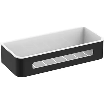 Drátěná police Stella koupelnový košík bílá-černá 16.067-B