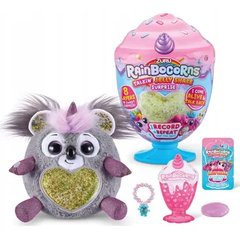 plyšák zuru toys Rainbocorns zvířátka COBI 09241 Zmrzlinový pohár s mluvícím zvířátkem a překvapením Fialová