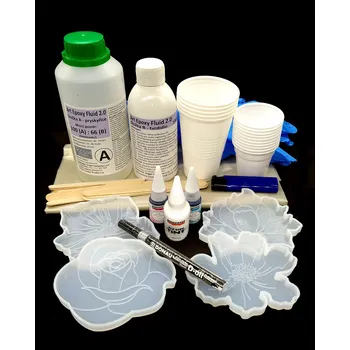 Výtvarná sada Dárková startovací sada pro výrobu květinových podtácků Barva: fuchsiová a korálově modrá