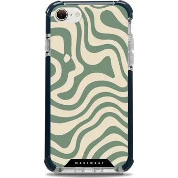 Pouzdro na mobilní telefon Odolný obal Mobiwear MagSafe Elite Bumper - Apple iPhone 7 / 8 / SE 2020 / SE 2022 - DA57D Zelené a béžové zkrouceniny (Odolný kryt, pouzdro, obal Mobiwear Elite Bumper na mobil Apple iPhone 7 / 8 / SE 2020 / SE 2022 - DA57D Zelené a béžové zkrouceniny,)
