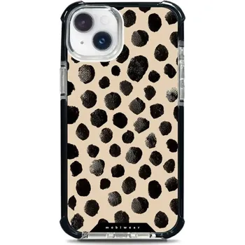 Pouzdro na mobilní telefon Odolný obal Mobiwear MagSafe Elite Bumper - Apple iPhone 14 Plus - DA50D Černé puntíky (Odolný kryt, pouzdro, obal Mobiwear Elite Bumper na mobil Apple iPhone 14 Plus - DA50D Černé puntíky, materiál Plast + TPU silikon + kov - zesílená ochrana telefonu,)
