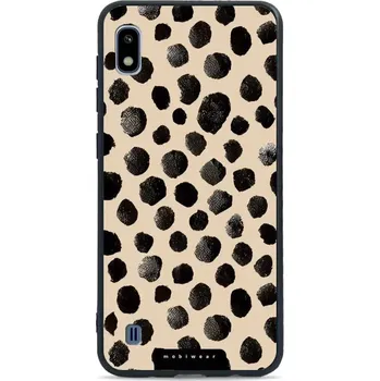 Pouzdro na mobilní telefon Lesklý kryt Mobiwear Glossy - Samsung Galaxy A10 - GA50G Černé puntíky (Prémiové lesklé pouzdro, obal, kryt Mobiwear Glossy na mobil Samsung Galaxy A10 - GA50G Černé puntíky, materiál Plast + TPU silikon - krytí po všech stranách, neošoupatelný potisk,)