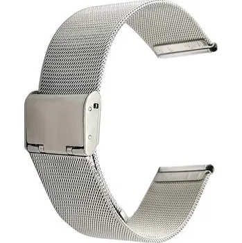 Řemínek na hodinky Ocelový náramek Ricardo Pozzo, stříbrný, milánský - 22 mm