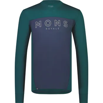 cyklistický dres Pánský dres Mons Royale Redwood Enduro evergreen/midnight Modrá M
