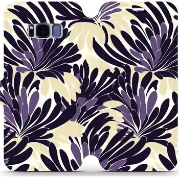 Pouzdro na mobilní telefon Flipové pouzdro Mobiwear - Samsung Galaxy S8 - VA47S Fialová flóra (Knížkové flip pouzdro, obal, kryt na mobil Samsung Galaxy S8 - VA47S Fialová flóra, materiál Umělá kůže + TPU - ochrana 360°, stojánek, silikonová vanička, magnetické zavírání)