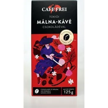 Káva Káva "Tokijská čokoládovo-malinová", pražená, zrnková, 125 g, CAFE FREI