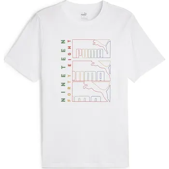 Pánské Tričko s krátkým rukávem PUMA GRAPHICS TRIPLE NO. 1 LOGO TEE 68017302 – Bílá S