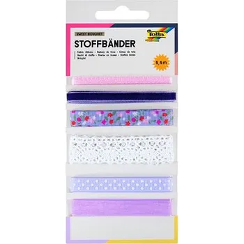 Stuha Dekorativní stuhy s krajkou barva fialová